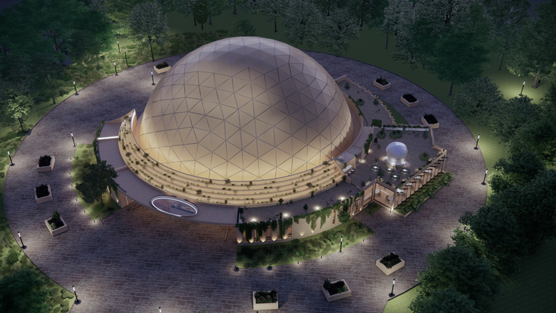 Vista del proyecto Modernización del Planetario de Morelia
